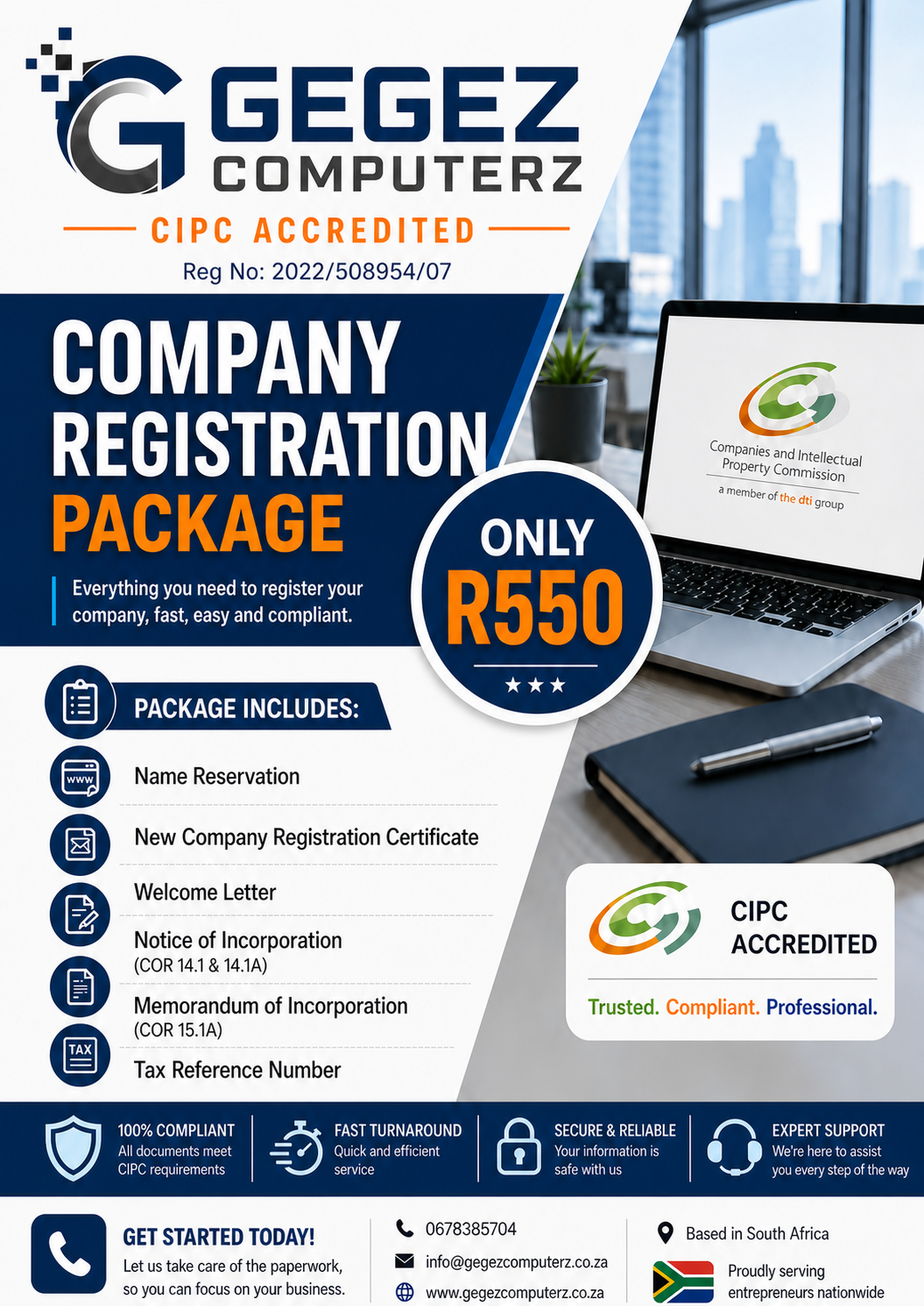 GEGEZ COMPUTERZ Service Flyer